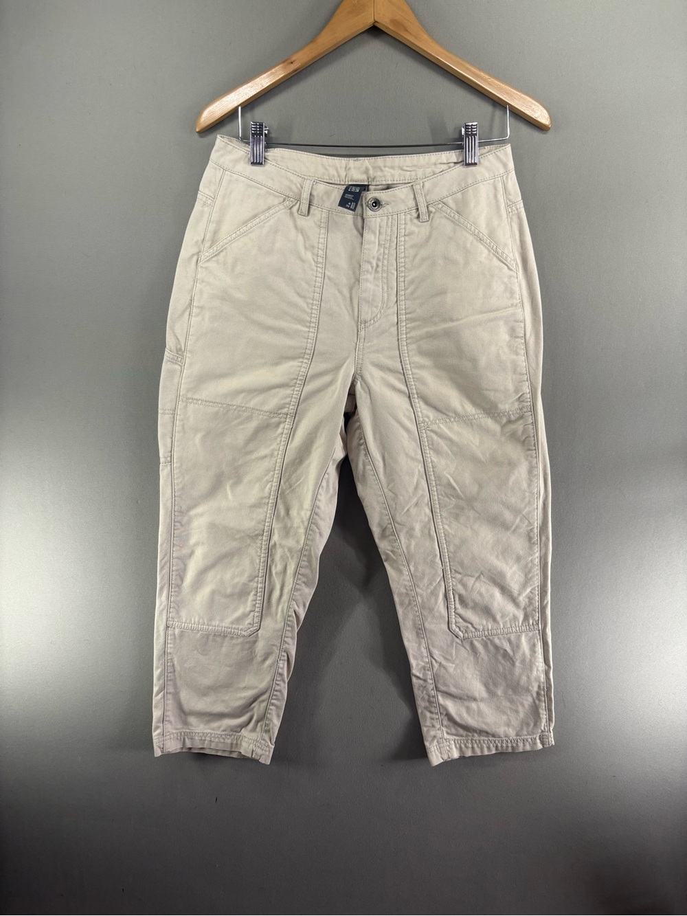 Mountain Hardwear Women Pants Cropped Cotton Size 4Regular 36 Beige Carpenter